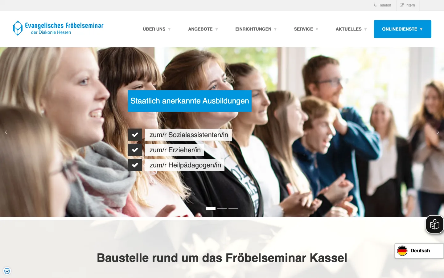 Startseite von froebelseminar.de